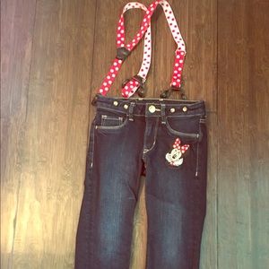 H&M Minnie Mouse Jeans with suspenders